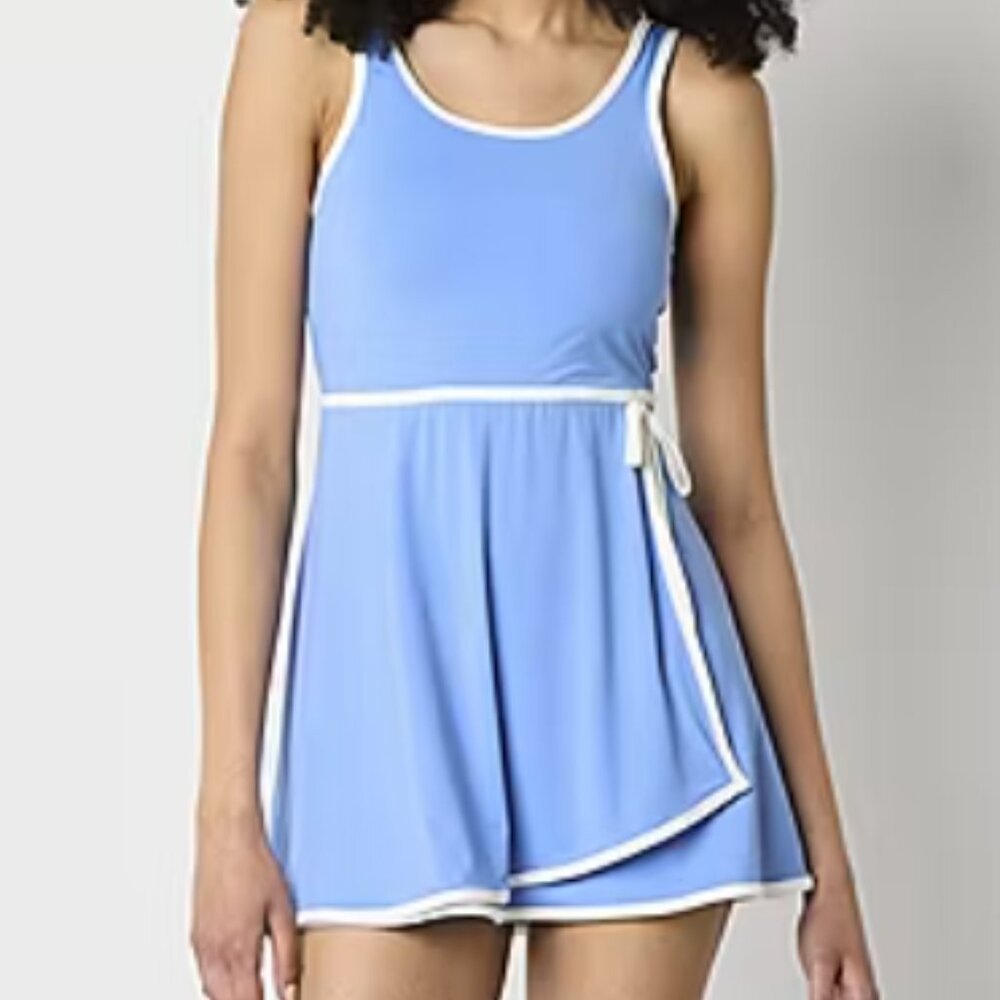 Arizona Blue White-Trim Tennis Dress Small